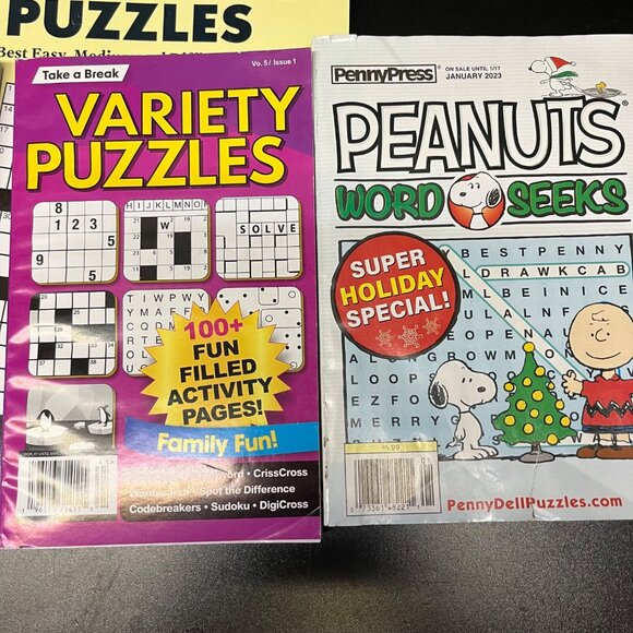 Crossword Puzzle / Word Seek / Variety Bundle of 6 Booklets – NEW‎ - Picture 2 of 5